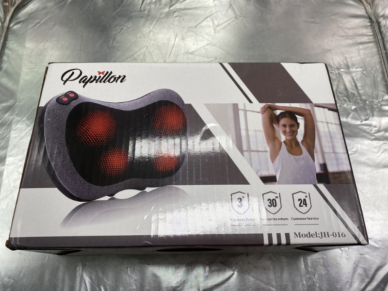 Photo 2 of Papillon Shiatsu Back and Neck Massager with Heat, Deep Tissue Kneading,Electric Massage Pillow for Back,Shoulders,Legs,Foot,Body Muscle Pain Relief,Use at Home,Car,Office
