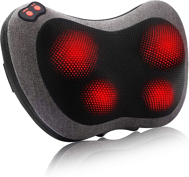 Photo 1 of Papillon Shiatsu Back and Neck Massager with Heat, Deep Tissue Kneading,Electric Massage Pillow for Back,Shoulders,Legs,Foot,Body Muscle Pain Relief,Use at Home,Car,Office
