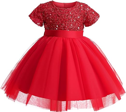Photo 1 of 4-5T RED TTYAOVO Girl Flower Pageant Princess Party Tulle Dress
