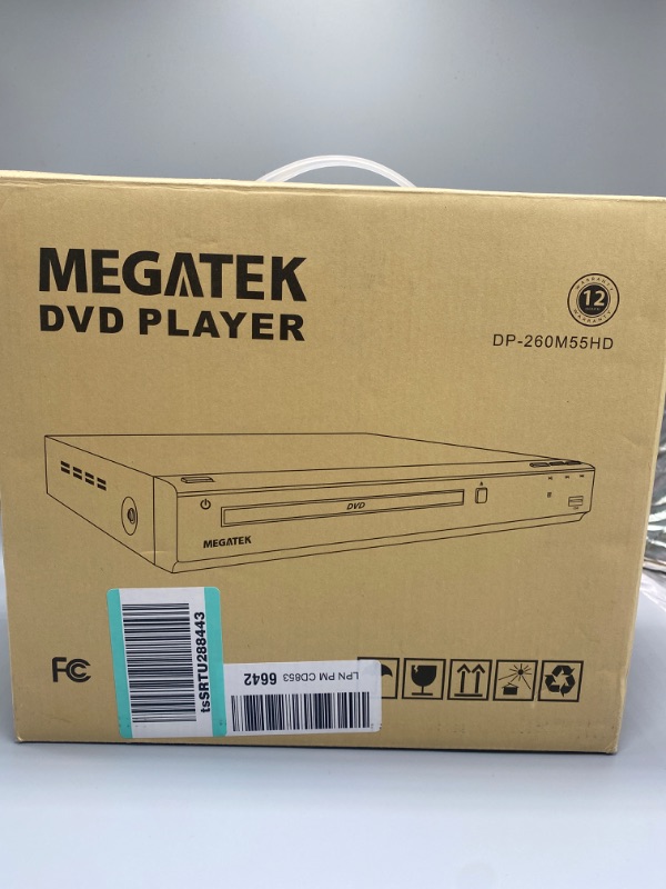 Photo 2 of MEGATEK Region-Free DVD Player for TV with HDMI, CD Player for Home, Plays All Regions and Formats, USB Port, Durable Metal Casing, Remote, HDMI and RCA Cables Included
