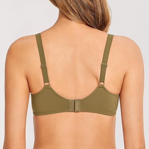 Photo 1 of Medium Dark Green Fruit of the Loom Women's Cotton Stretch Extreme Comfort Bra
