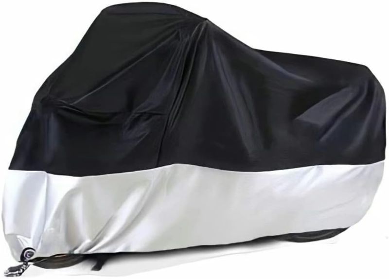 Photo 1 of 96x49 Motorcycle Covers, Outdoor Waterproof Motorbike Covers with Lock-Holes & Storage Bag, Fits up to 96.5" Motorcycles
