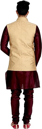 Photo 2 of Size 38(M) Veera Paridhaan Men's Banarasi Printed Nehru Jacket
