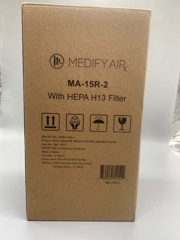 Photo 3 of Medify MA-15 Set Genuine Replacement Filter for Allergens, Smoke, Wildfires, Dust, Odors, Pollen, Pet Dander | 3 in 1 with Pre-filter, True HEPA H13 and Activated Carbon for 99.9% Removal | 2-Pack
