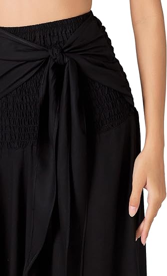 Photo 2 of Large Black Joob Joob Long Boho Skirts for Women - Bohemian Hippie Maxi Summer Skirt
