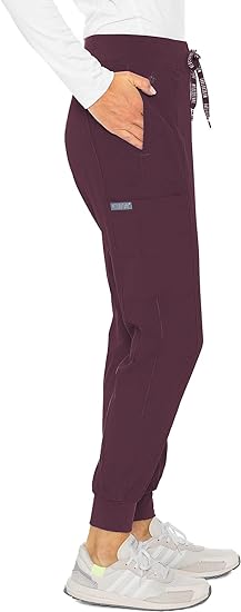 Photo 2 of XS Wine Med Couture Nurse Scrub Jogger Pants for Women, Seamed Bottoms with 4 Spacious Pockets MC8721
