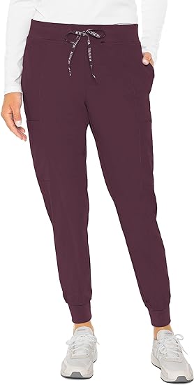 Photo 1 of XS Wine Med Couture Nurse Scrub Jogger Pants for Women, Seamed Bottoms with 4 Spacious Pockets MC8721
