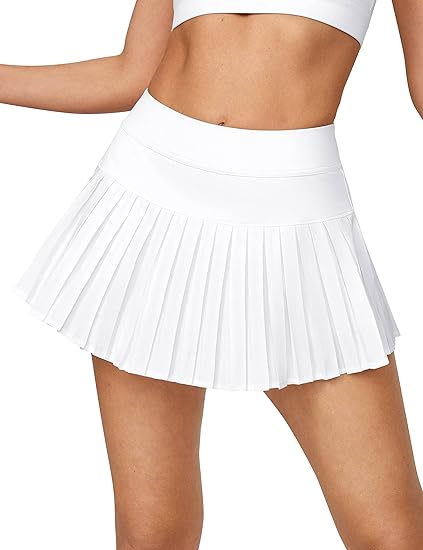 Photo 2 of XS White Ewedoos Womens Tennis Skirt with Shorts Pleated Tennis Skirts for Women Skorts Skirts for Women Athletic Skirt for Golf
