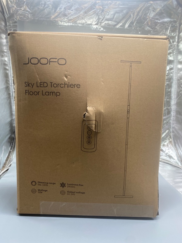 Photo 4 of ** FINAL SALE ** JOOFO Floor Lamp,30W/2400LM Sky LED Modern Torchiere 3 Color Temperatures Super Bright Floor Lamps-Tall Standing Pole Light with Remote & Touch Control for Living Room,Bed Room,Office (Brushed Gold) ** SOLD AS IS **
