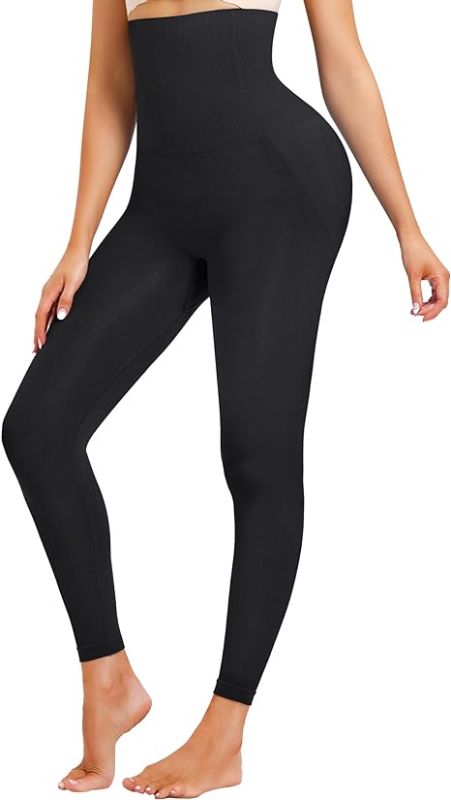 Photo 1 of 2XL Black Nebility Compression Leggings for Women Tummy Control Butt Lifting Shapewear High Waist Thigh Slimmer Pants Body Shaper
