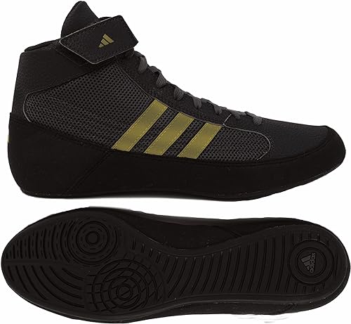Photo 1 of Size 11 Black/Charcoal/Metallic  adidas HVC Wrestling Shoes
