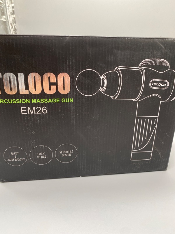 Photo 2 of TOLOCO Massage Gun, Father Day Gifts, Deep Tissue Back Massage for Athletes for Pain Relief, Percussion Massager with 10 Massages Heads & Silent Brushless Motor, Relax Gifts for Dad/Mom, Black
