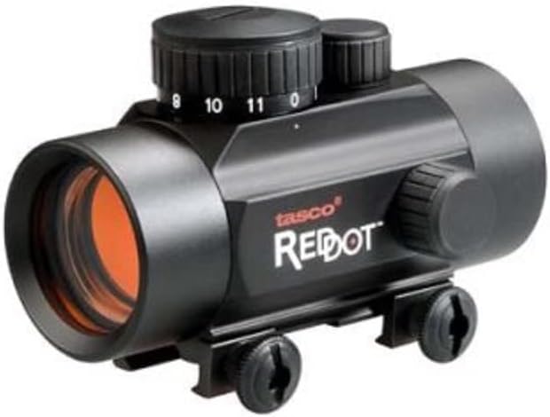 Photo 1 of 1pcs Tasco Red Dot 1 x 30mm Rifle Scope 5 MOA Dot Reticle
