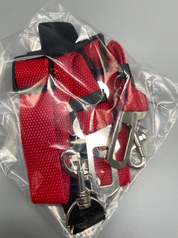 Photo 4 of 3pack Black/Red Adjustable Dog Cat car seat Belt 
