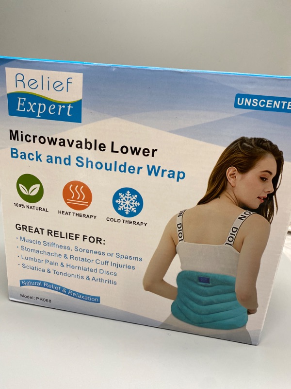 Photo 3 of 1pcs Relief Expert Microwavable Heating Pad for Back Pain Relief, Menstrual Cramps Heating Pad Microwavable with Moist Heat for Back, Neck and Shoulder, Stomach, Unscented
