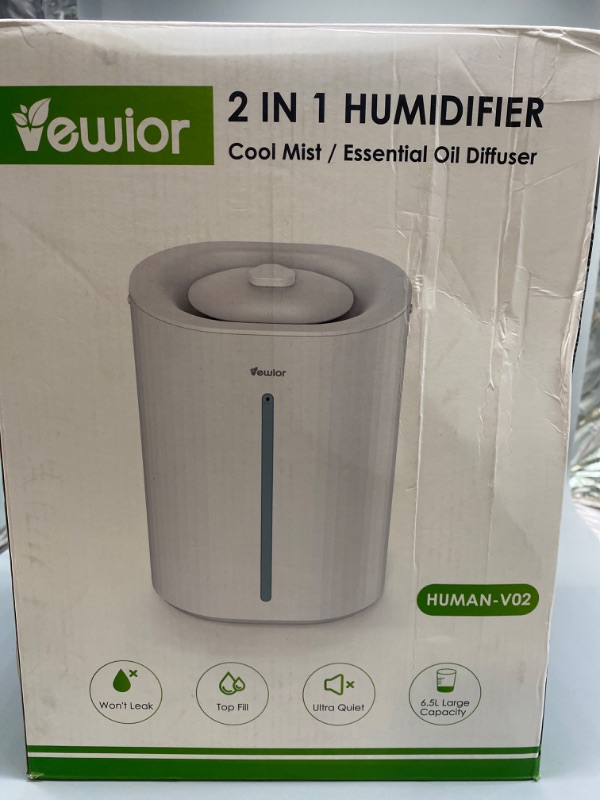 Photo 3 of Humidifier for Bedroom Large Room -VEWIOR Top Fill Cool Mist Humidifiers for Baby Nursery, Plants, Home, 6.5L Ultrasonic Humidifier Diffuser No Leak, Easy to Clean, Super Quiet(Shipment from FBA)
