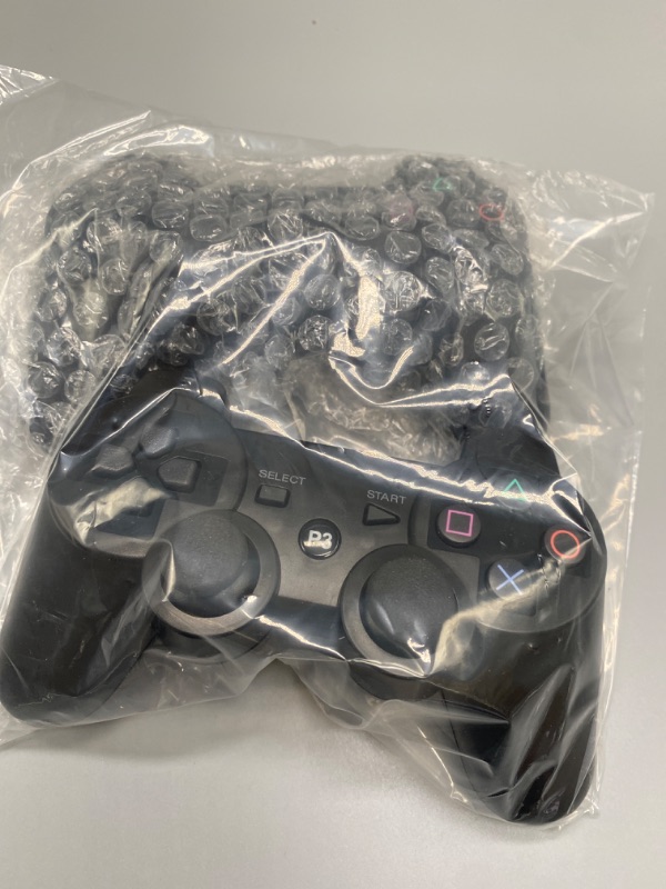 Photo 1 of PS3 Controller Wireless 2 Pack, with 2 Charging Cables, Compatible with Playstation 3 - Black
