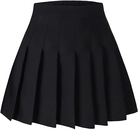 Photo 1 of 3XSANGTREE Women's Pleated Mini Skirt with Comfy Casual Stretchy Band Skater Skirt 