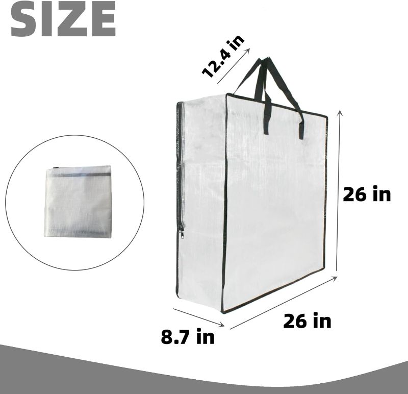 Photo 2 of 2 pack 25 Gallon Large Clear Storage Bags with Zipper and Handles, Blanket Bags for Closet Storage, Underbed Storage Organizer for Clothes Pillow Bedding Christmas Wreath
