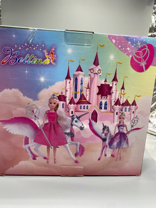 Photo 3 of BETTINA Magic Light Unicorn & Princess Doll, Unicorn Toys for Girls 3+, Unicorn Gifts for Christmas Birthday for Kids Aged 3 4 5 6 7 8
