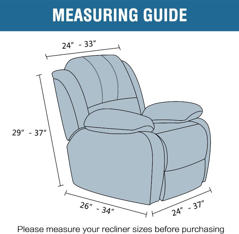 Photo 1 of Stretch Recliner Covers Velvet 1-Piece Recliner Chair Slipcovers with Pockets Soft Furniture Protector for Recliner Couch Cover Anti-Slip Recliner Slipcover Highly Fitness, Bone White

