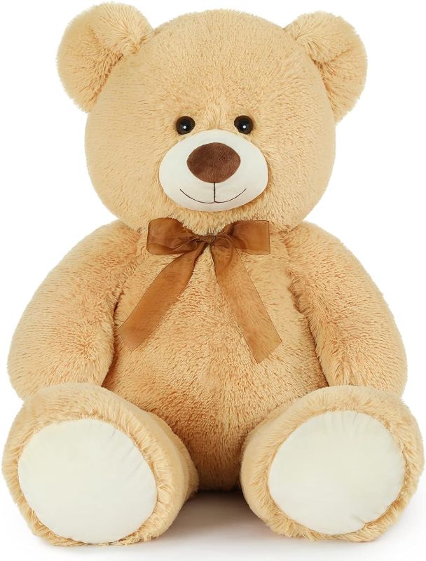 Photo 1 of 30 inch Big Teddy Bear Cute Giant Stuffed Animals Soft Plush Bear for Girlfriend Kids, Tan

