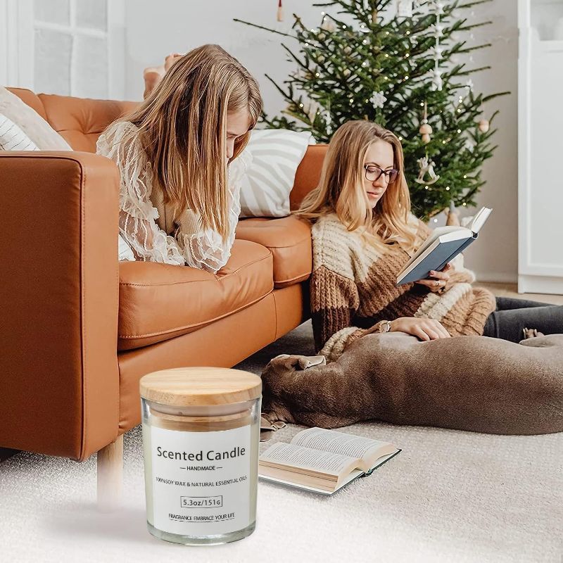 Photo 1 of 2 Pack Scented Candles, Gift for New Home Vanilla + Gardenia, Scented Jar Candle -Natural Aromatherapy Scented Candles, Long Lasting Soy Wax Candle, Festive,Stress Relief, Decor Aromatherapy Candles
