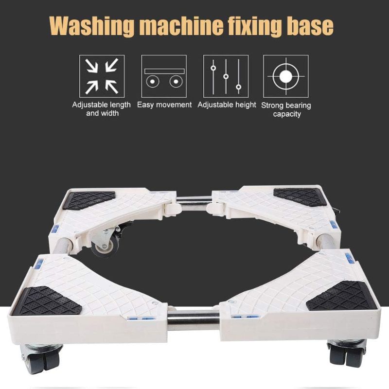 Photo 2 of 8-Wheel Automatic Washing Machine Base Stand Holder with Brake - Sturdy Rack for Refrigerator Support and Mobility
