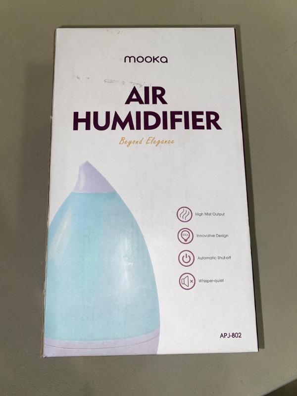 Photo 2 of Mooka Cool Mist Humidifiers for Bedroom, BabyRoom, Office and Plants, 0.5 Gal Essential Oil Diffuser with Adjustable Mist Output, 25dB Quiet Ultrasonic Humidifiers, Up to 10H, Easy to Clean
