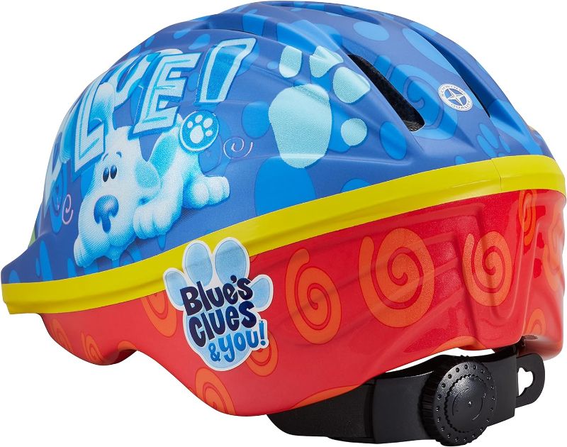 Photo 2 of AGES 3+ Nickelodeon Kids Paw Patrol and Blue's Clues & You Bike Toddler Helmet, Girls and Boys, Easy Adjust Dial Fit, Multi-Sport Helmet
