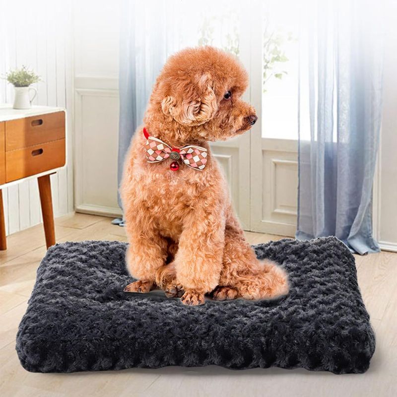 Photo 1 of XL Dog Bed, Orthopedic Crate Foam Dog Bed COVER with Removable Washable Cover, Waterproof Dog Mattress Nonskid Bottom, Comfy Anxiety Pet Bed Mat COVER ONLY (Black)
