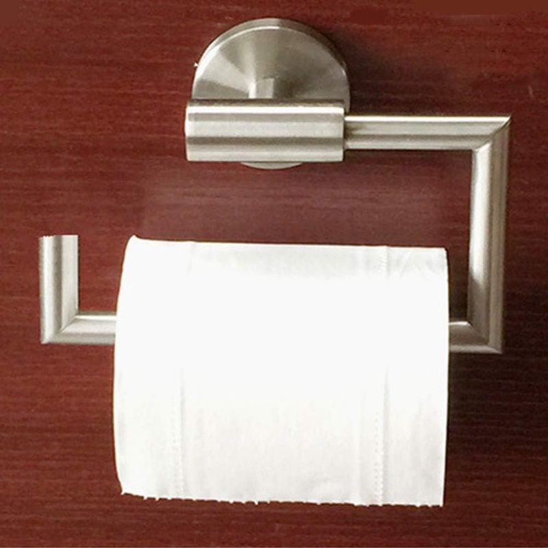 Photo 2 of ANHO Toilet Paper Roll Holder, Stainless Steel Brushed Nickel Wall Mount Dispenser for Kitchen Bathroom Hotel
