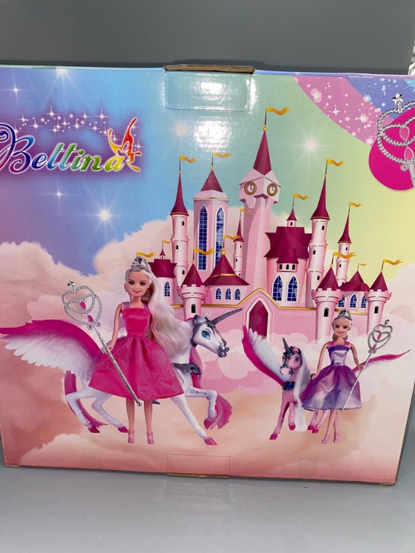 Photo 3 of BETTINA Magical Lights Unicom and Princess Doll, Horse Toys Playset, Unicorn Toys Princess Gifts for 3 to 7 Year Olds Girls Kids
