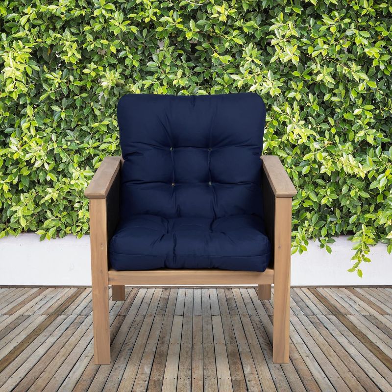 Photo 3 of Classic Accessories Outdoor Chair Cushion, Classic Navy, 21"W, Outdoor Chair Cushions, Outdoor Chair Cushions, Patio Cushions
