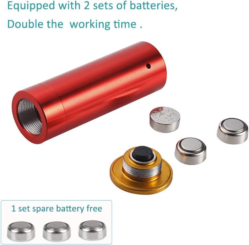 Photo 2 of 12GA Red Dot Laser Bore Sight in-Chamber Cartridge Laser Bore Sighter with Two Sets Batteries
