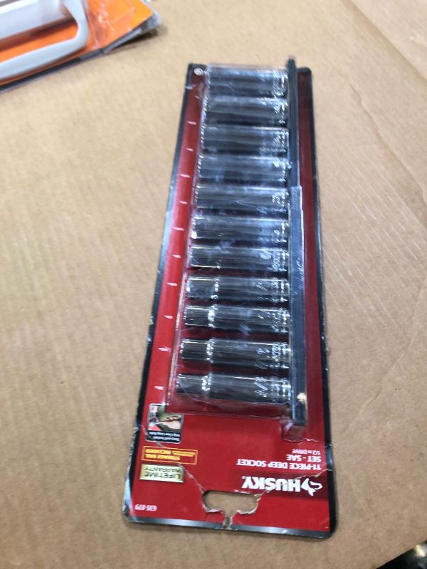 Photo 2 of 1/2 in. Drive SAE Deep Socket Set (11-Piece)