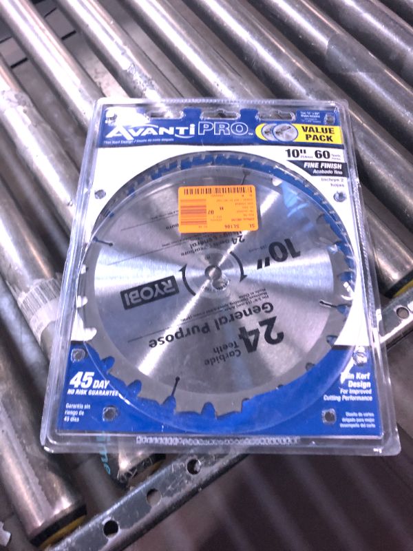 Photo 2 of 10 in. x 60-Tooth Fine Finish Circular Saw Blade Value Pack (2-Pack)