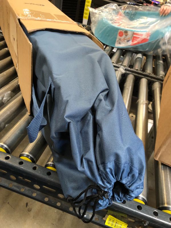 Photo 1 of PORTAL Oversized Folding Rocking Camping Chair Portable Outdoor Rocker with High Back Hard Armrests Carry Bag, Supports 400 lbs, Padded Back, Blue Grey Padded back P-blue Grey