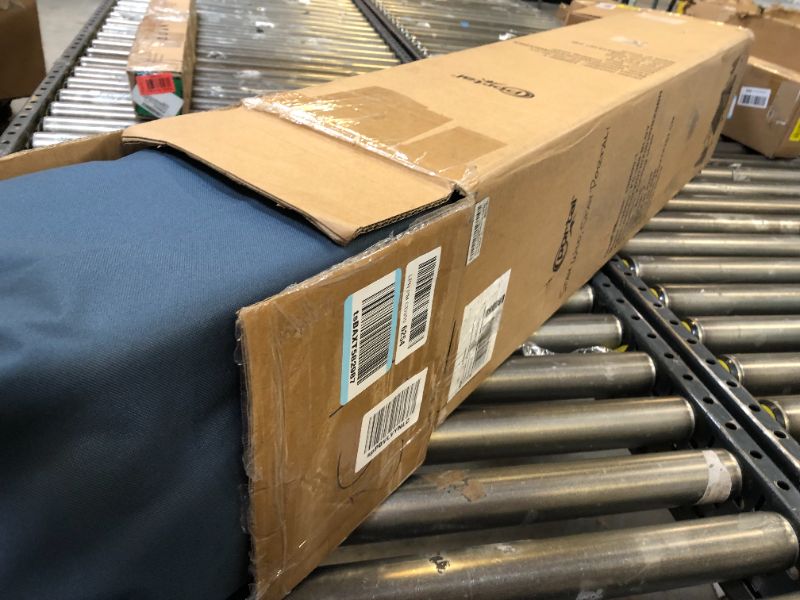 Photo 1 of PORTAL Oversized Folding Rocking Camping Chair Portable Outdoor Rocker with High Back Hard Armrests Carry Bag, Supports 400 lbs, Padded Back, Blue Grey Padded back P-blue Grey