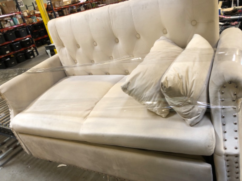 Photo 2 of  off white loveseat futon