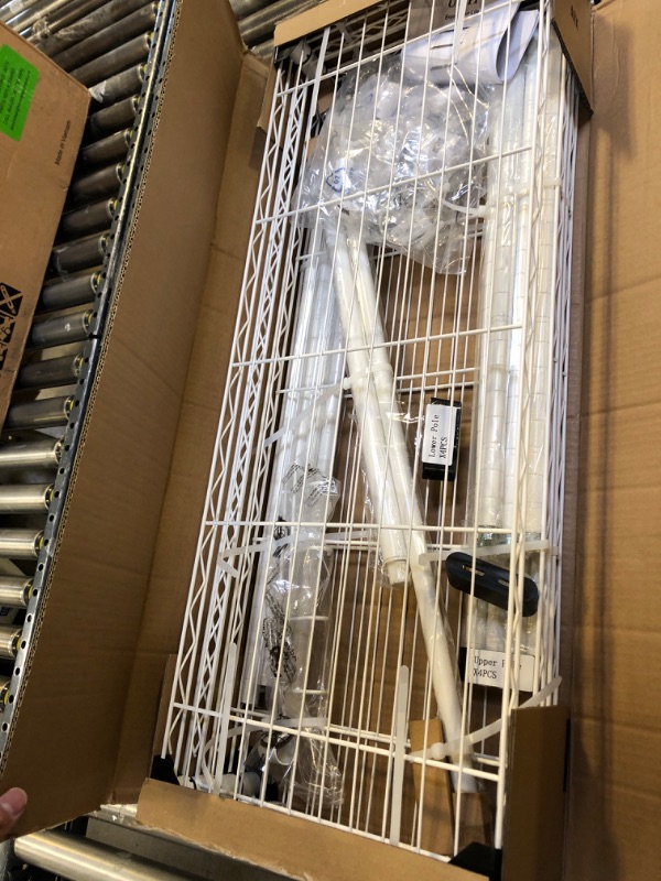 Photo 1 of Ulif U4 Over Washer and Dryer Storage Shelf, 2 Rows Laundry Room Space Saver with Mounted on The Wall Expandable Hanger Rod, Suit Space from 4.9-6.3 ft. Width, 13.4" Depth, 79.3" Height, White