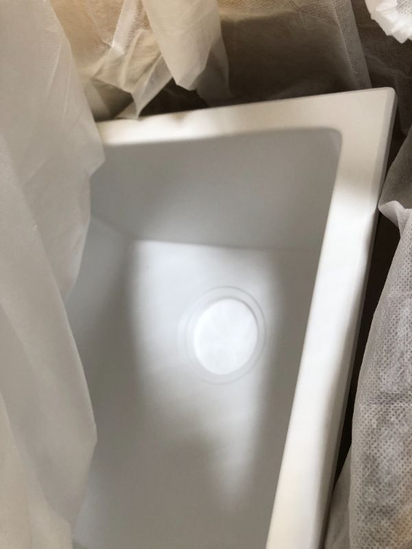 Photo 3 of 32 Inch White Quartz Undermount Kitchen Sink Double Bowl- iAnomla 32x18 Quartz Composite Sink Undermount Kitchen Sink 50/50 Double Bowl Kitchen Sink