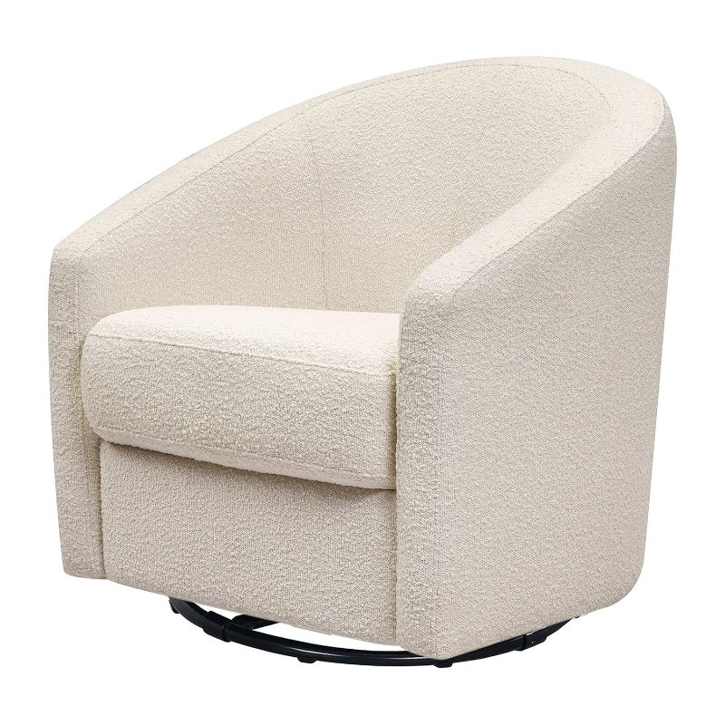 Photo 1 of Babyletto Madison Swivel Glider in Polyester Ivory Boucle