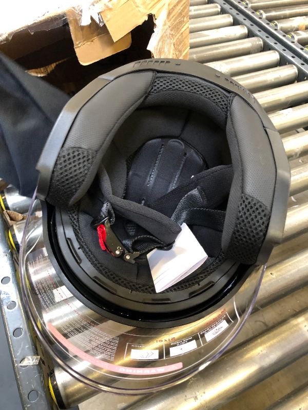 Photo 1 of Motorcycle Helmet,Adult Open-face Motorbike Helmet Double Visor 3/4 Open Face Sun Shield Scooter Street Dirt Bike Helmet DOT Approved Medium RED