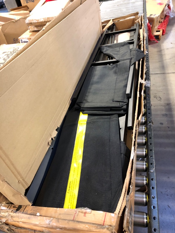 Photo 2 of Metal Full Size Loft Bed with Desk & Shelves Comfortable Textilene Guardrail Built-in Desk,2-Tier Shelves & Grid Paneland 2 Side Ladders?Black
