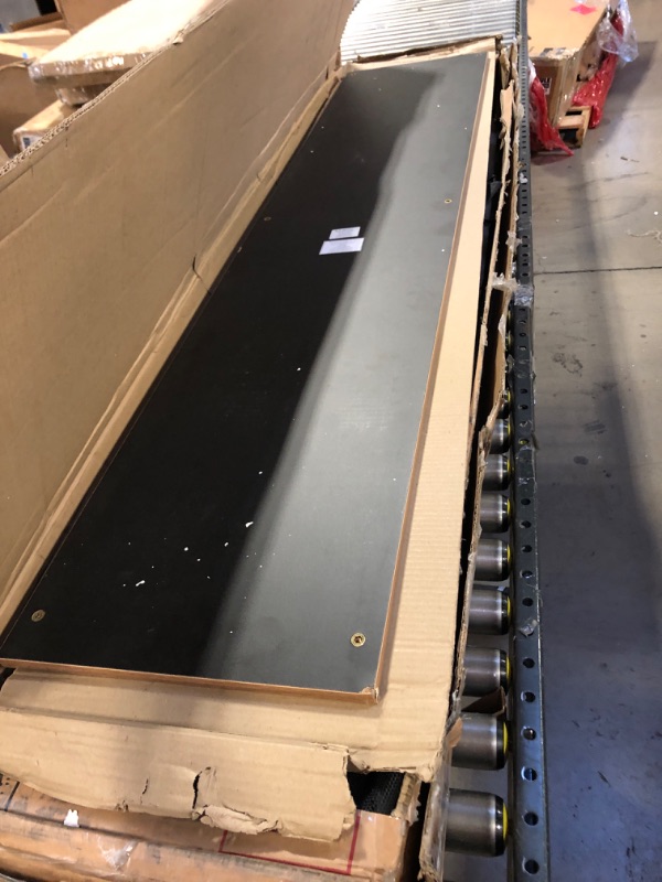 Photo 3 of Metal Full Size Loft Bed with Desk & Shelves Comfortable Textilene Guardrail Built-in Desk,2-Tier Shelves & Grid Paneland 2 Side Ladders?Black
