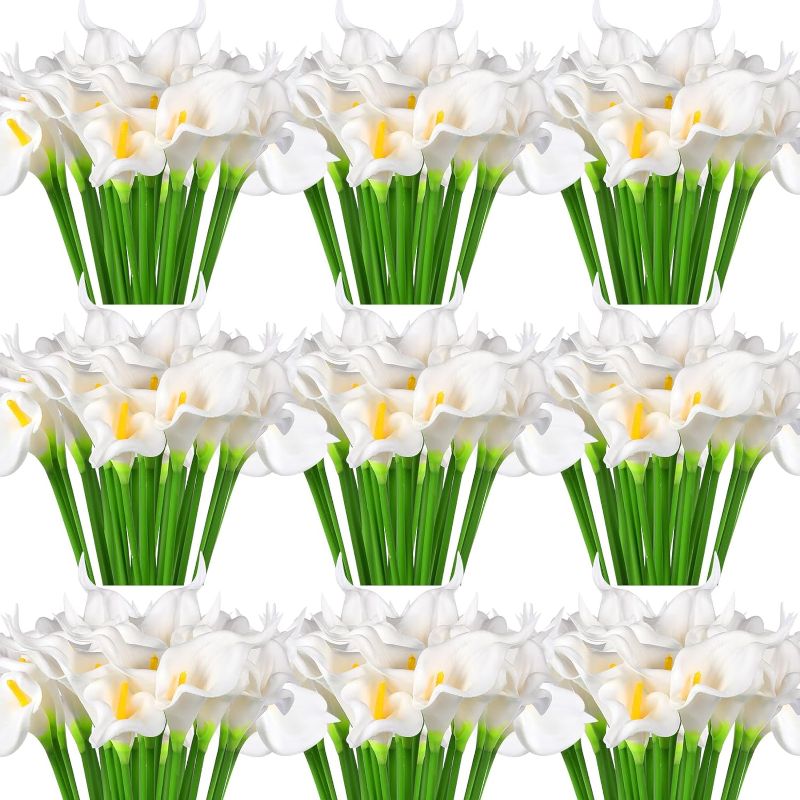 Hanaive 100 Pcs Fake Calla Lily Real Touch Calla Lily Flower for ...