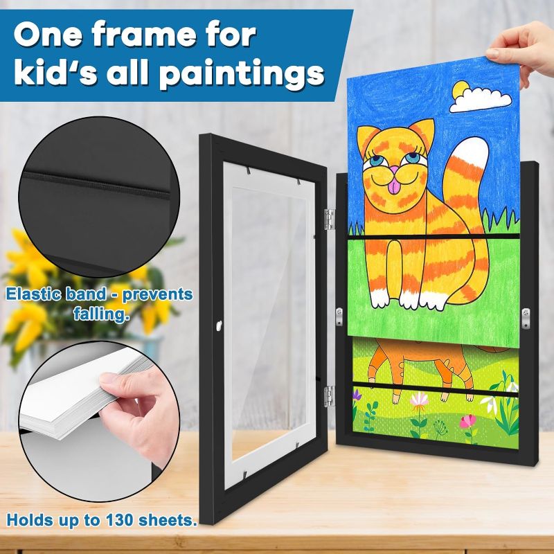 Photo 1 of TolleSonnKids Artwork Frame  Changeable, 8.5x11in Kids Art Frame Front Opening, Children Art Projects Kids Art Frames Picture Frames for Kids Drawing, Crafts and Photos