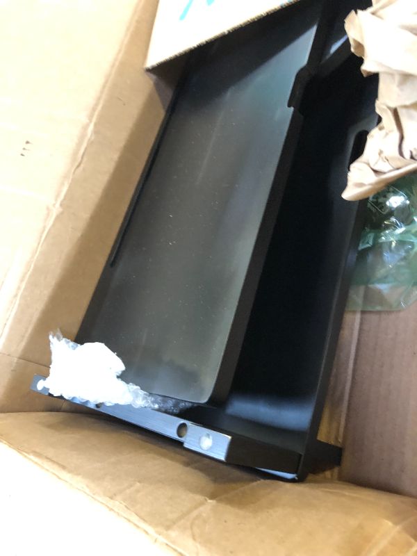 Photo 1 of Nnewvante Monitor Stand Riser, 60 inch Large Bamboo Dual Monitor Stand for Desk, 3 Shelves Desktop Screen Riser with Adjustable Length Angle for Computer Laptop PC,Black Three Monitor Stand Black