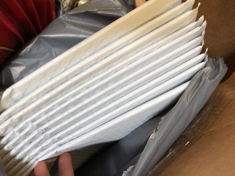 Photo 1 of SALES4LESS #6 Poly Bubble Mailers 12.5X19 Inches Shipping Padded Envelopes Self Seal Waterproof Cushioned Mailer 10 Pack (PBMVR_12.5X19-10), White #6 12.5X19